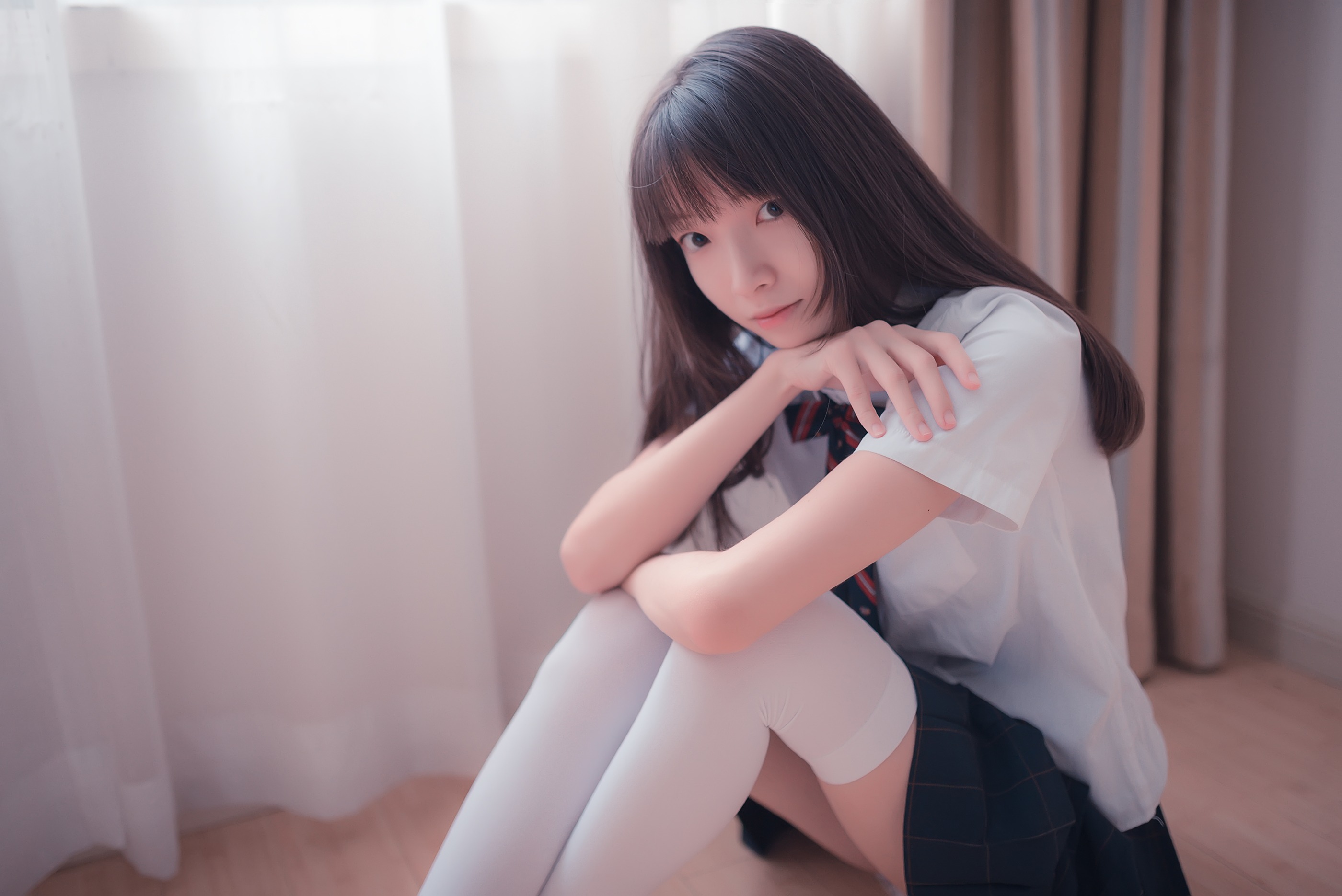 图片[1]-祖木子 – NO.007 邻家白丝清新女孩 [49P]-XikXak